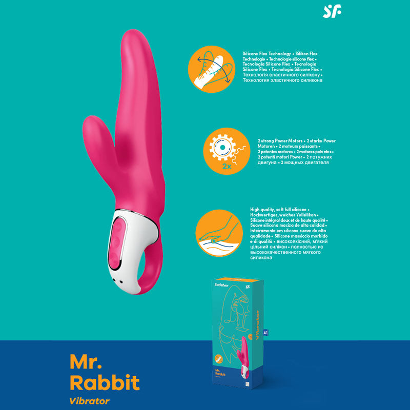 Satisfyer Vibes - Mister Rabbit - Pink USB Rechargeable Rabbit Vibrator Satisfyer